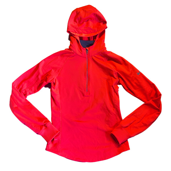 Nike Tops - NIKE Dri-Fit Hooded Quarter Zip Fleece Lined Thermal